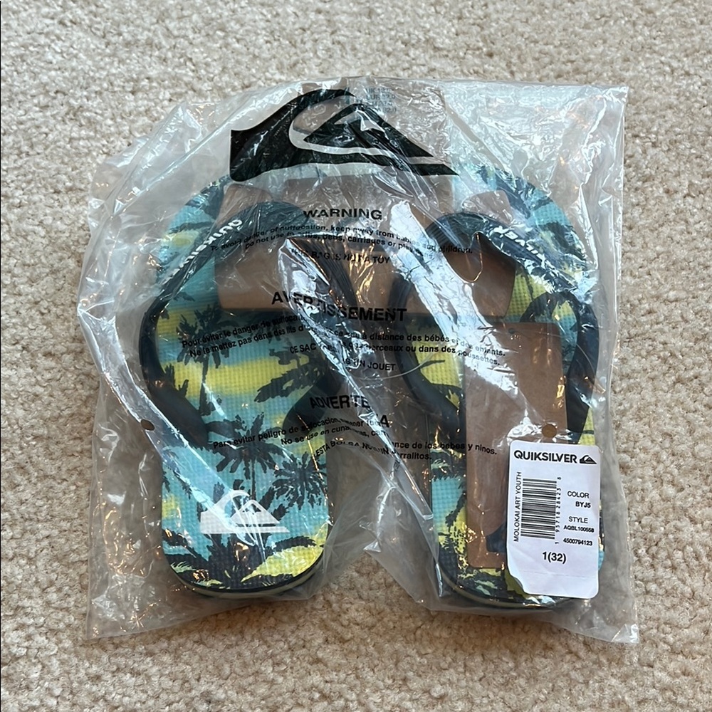 Quiksilver Palm Tree Beach Sandals - little boy 1